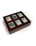 Caja-relojero organizador en madera y plata