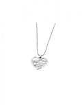 Collar Corazón Idiomas Lotus Silver