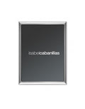 Marco rectangular liso plata sólida