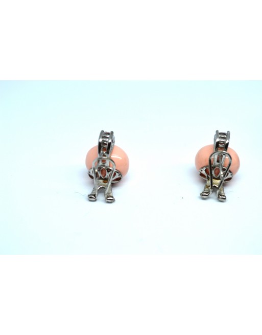Pendientes de plata con circonita y piedra sintética