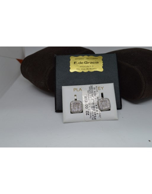 Pendientes plata con circonitas