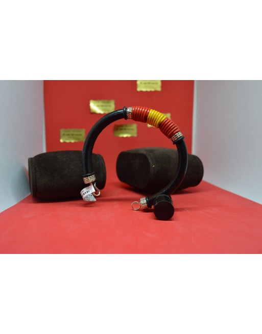 Pulsera España con casquillos de Plata