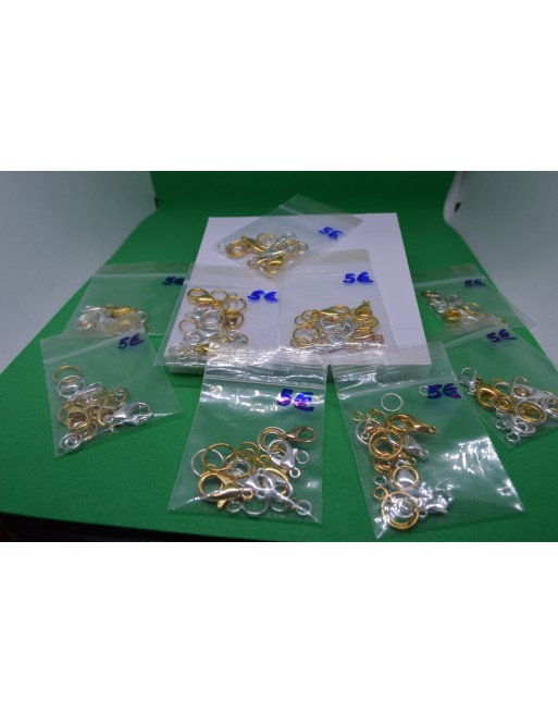 Surtido fornitura broches y asas